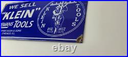 Vintage Klein Tools Porcelain Sign Auto Mechanic Gas Service Garage Shop Sign Vintage Klein Tools Porcelain Sign Auto Mechanic Gas Service Garage Shop Sign