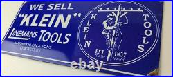 Vintage Klein Tools Porcelain Sign Auto Mechanic Gas Service Garage Shop Sign Vintage Klein Tools Porcelain Sign Auto Mechanic Gas Service Garage Shop Sign