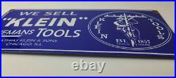 Vintage Klein Tools Porcelain Sign Auto Mechanic Gas Service Garage Shop Sign Vintage Klein Tools Porcelain Sign Auto Mechanic Gas Service Garage Shop Sign