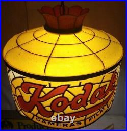 Vintage Kodak Camera Film Store PROMO Advertising Display Light Lamp Sign Works