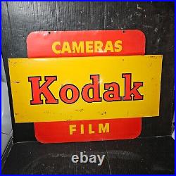 Vintage Kodak Cameras Film Sign 24x18 2 Sided