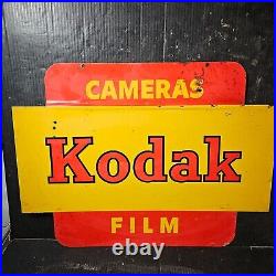 Vintage Kodak Cameras Film Sign 24x18 2 Sided