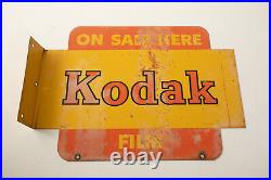 Vintage Kodak Film Flange Sign (N5R) 15x11 (JSF6)Red Yellow On Sale Here A6-806