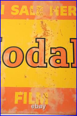 Vintage Kodak Film Flange Sign (N5R) 15x11 (JSF6)Red Yellow On Sale Here A6-806