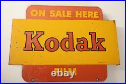 Vintage Kodak Film Flange Sign (N5R) 15x11 (JSF6)Red Yellow On Sale Here A6-806