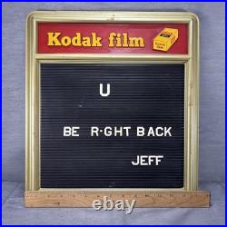 Vintage Kodak Film Menu Sign Letter Board Shop Sign Away Sign (READ)