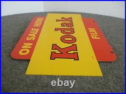 Vintage Kodak On Sale Here Film Double Sided Flange Sign Made In USA