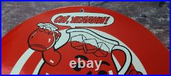 Vintage Kool Aid Porcelain Drink Beverage Gas Service Station Pump Plate Sign