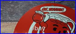 Vintage Kool Aid Porcelain Drink Beverage Gas Service Station Pump Plate Sign