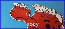 Vintage Kool Aid Sign Fruit Beverage Mix Powder Piggly Porcelain Gas Pump Sign