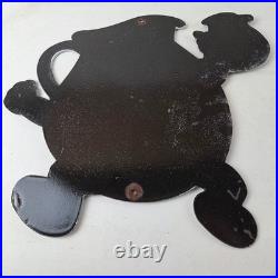 Vintage Kool Aid Sign Fruit Beverage Mix Powder Piggly Porcelain Gas Pump Sign