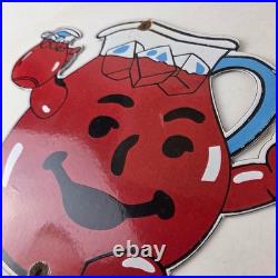 Vintage Kool Aid Sign Fruit Beverage Mix Powder Piggly Porcelain Gas Pump Sign