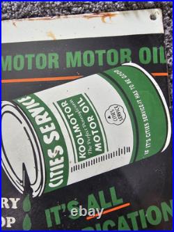 Vintage Koolmotor Lubrication Porcelain Sign Gas Car Truck Oil 12 X 8.5 Vintage Koolmotor Lubrication Porcelain Sign Gas Car Truck Oil 12 X 8.5