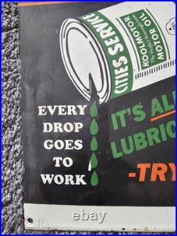 Vintage Koolmotor Lubrication Porcelain Sign Gas Car Truck Oil 12 X 8.5 Vintage Koolmotor Lubrication Porcelain Sign Gas Car Truck Oil 12 X 8.5