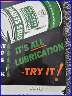 Vintage Koolmotor Lubrication Porcelain Sign Gas Car Truck Oil 12 X 8.5 Vintage Koolmotor Lubrication Porcelain Sign Gas Car Truck Oil 12 X 8.5