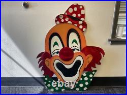Vintage Kraft Clown Advertising Sign Store Display Circus Carnival Art Vintage Kraft Clown Advertising Sign Store Display Circus Carnival Art