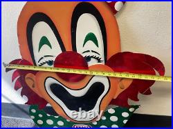 Vintage Kraft Clown Advertising Sign Store Display Circus Carnival Art Vintage Kraft Clown Advertising Sign Store Display Circus Carnival Art
