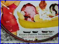 Vintage Kraft Phenix Porcelain Sign Food Store Grocery Oil Gas Station Service