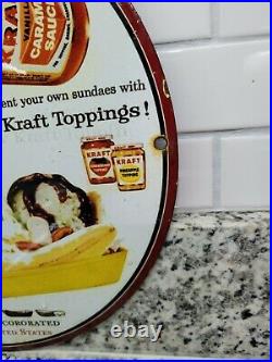 Vintage Kraft Phenix Porcelain Sign Food Store Grocery Oil Gas Station Service