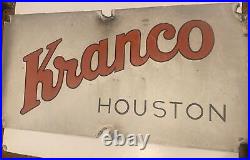 Vintage Kranco Houston 30X15 steel sign Houston, Texas