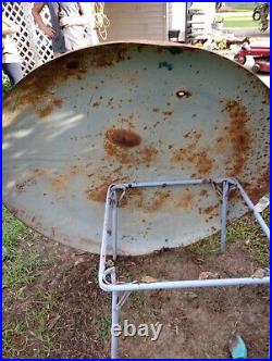 Vintage LARGE 47 Coca-Cola Coke Button Metal Sign Original Patina GAS OIL SODA