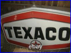 Vintage Large 1960, S Texaco Lighted Sign and original Pole