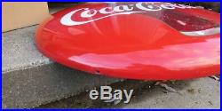 Vintage Large 36 inch Porcelain Coke Coca Cola Button Bottle Sign SO CLEAN