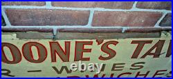 Vintage Large 5 ft Daniel Boone's Tavern Double Sided Wooden Sign
