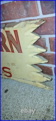 Vintage Large 5 ft Daniel Boone's Tavern Double Sided Wooden Sign