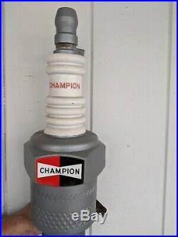 Vintage Large Plastic Champion Spark Plug Sign Display Garage Mancave 23 Inches