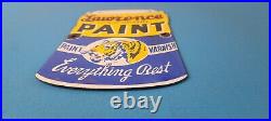 Vintage Lawrence Paint Sign Hardware Store Porcelain Gas Pump Advertising Sign