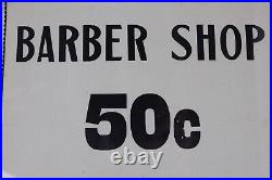 Vintage Lawrenceville District Union Barber Shop 50 Cent Haircut Sign Pittsburgh