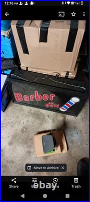Vintage Lighted Barbershop Sign Door Hanging Sign Window Advertising