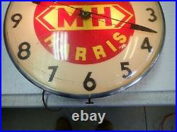 Vintage Lighted Massey Harris Tractor Company 15 Advertising Clock