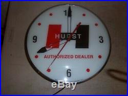Vintage Lighted Pam clock Hurst Dealer clock
