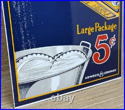 Vintage Lighthouse Soap Porcelain Sign Marine Gas Station Store Oil Nautical