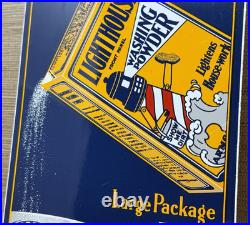 Vintage Lighthouse Soap Porcelain Sign Marine Gas Station Store Oil Nautical