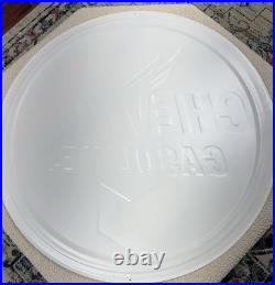 Vintage Like Large Chevron Gasoline Gas & Oil Station Metal Sign 36 Round