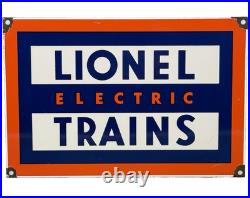Vintage Lionell Electric Trains Porcelain Sign Gas Station Motor Oil Rail Road