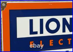Vintage Lionell Electric Trains Porcelain Sign Gas Station Motor Oil Rail Road