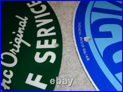 Vintage Llot Of 2 Piggly Wiggly? Pig Grocery Store 11 3/4 Porcelain Metal Sign
