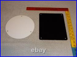 Vintage Lot 2 Diecut Porcelain Mobil Mobiloil & Gasoline Contains Lead Oil Sign