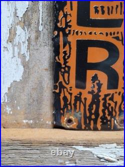 Vintage Lumber Porcelain Sign Old Logging Anchorage Alaska Sawmill Wood Timber