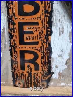 Vintage Lumber Porcelain Sign Old Logging Anchorage Alaska Sawmill Wood Timber