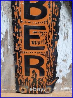 Vintage Lumber Porcelain Sign Old Logging Anchorage Alaska Sawmill Wood Timber