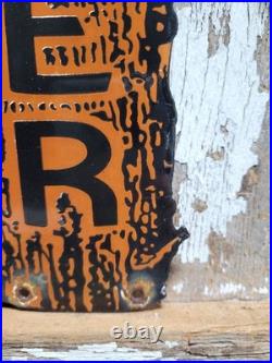 Vintage Lumber Porcelain Sign Old Logging Anchorage Alaska Sawmill Wood Timber