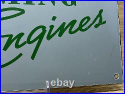 Vintage Lycoming Engines Porcelain Sign Dealership Gas Station Mobil Motor Oil