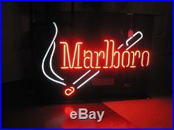 Vintage MARLBORO Cigarette Neon Advertising Sign LARGE 28 x 20.5