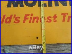 Vintage MINNEAPOLIS MOLINE MM FARM Machinery TRACTOR Advertising Wood SIGN