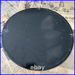 Vintage Magnolia Petroleum Motor Oils Pin-up 12 Inch Porcelain Enamel Sign